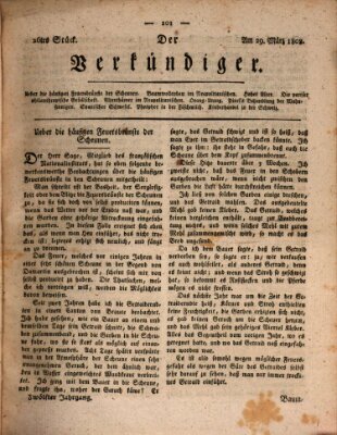 Der Verkündiger oder Zeitschrift für die Fortschritte und neuesten Beobachtungen, Entdeckungen und Erfindungen in den Künsten und Wissenschaften und für gegenseitige Unterhaltung Dienstag 29. März 1808