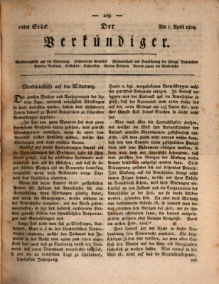 Der Verkündiger oder Zeitschrift für die Fortschritte und neuesten Beobachtungen, Entdeckungen und Erfindungen in den Künsten und Wissenschaften und für gegenseitige Unterhaltung Dienstag 5. April 1808