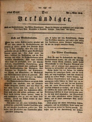 Der Verkündiger oder Zeitschrift für die Fortschritte und neuesten Beobachtungen, Entdeckungen und Erfindungen in den Künsten und Wissenschaften und für gegenseitige Unterhaltung Dienstag 3. Mai 1808