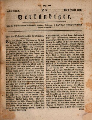 Der Verkündiger oder Zeitschrift für die Fortschritte und neuesten Beobachtungen, Entdeckungen und Erfindungen in den Künsten und Wissenschaften und für gegenseitige Unterhaltung Freitag 8. Juli 1808