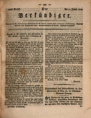 Der Verkündiger oder Zeitschrift für die Fortschritte und neuesten Beobachtungen, Entdeckungen und Erfindungen in den Künsten und Wissenschaften und für gegenseitige Unterhaltung Freitag 22. Juli 1808