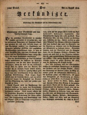 Der Verkündiger oder Zeitschrift für die Fortschritte und neuesten Beobachtungen, Entdeckungen und Erfindungen in den Künsten und Wissenschaften und für gegenseitige Unterhaltung Dienstag 30. August 1808