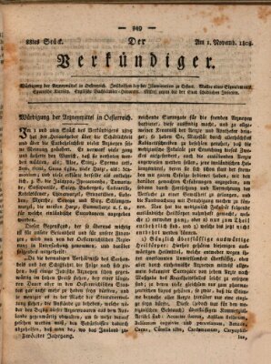 Der Verkündiger oder Zeitschrift für die Fortschritte und neuesten Beobachtungen, Entdeckungen und Erfindungen in den Künsten und Wissenschaften und für gegenseitige Unterhaltung Dienstag 1. November 1808