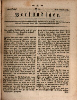 Der Verkündiger oder Zeitschrift für die Fortschritte und neuesten Beobachtungen, Entdeckungen und Erfindungen in den Künsten und Wissenschaften und für gegenseitige Unterhaltung Dienstag 7. März 1809