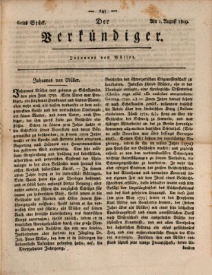 Der Verkündiger oder Zeitschrift für die Fortschritte und neuesten Beobachtungen, Entdeckungen und Erfindungen in den Künsten und Wissenschaften und für gegenseitige Unterhaltung Dienstag 1. August 1809