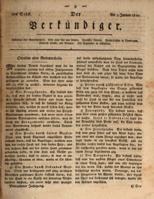 Der Verkündiger oder Zeitschrift für die Fortschritte und neuesten Beobachtungen, Entdeckungen und Erfindungen in den Künsten und Wissenschaften und für gegenseitige Unterhaltung Freitag 5. Januar 1810