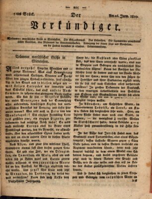 Der Verkündiger oder Zeitschrift für die Fortschritte und neuesten Beobachtungen, Entdeckungen und Erfindungen in den Künsten und Wissenschaften und für gegenseitige Unterhaltung Dienstag 26. Juni 1810