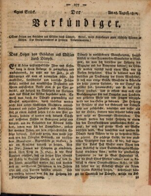 Der Verkündiger oder Zeitschrift für die Fortschritte und neuesten Beobachtungen, Entdeckungen und Erfindungen in den Künsten und Wissenschaften und für gegenseitige Unterhaltung Dienstag 28. August 1810