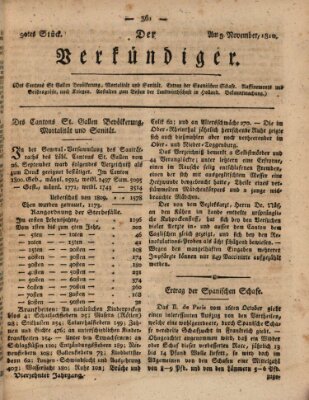 Der Verkündiger oder Zeitschrift für die Fortschritte und neuesten Beobachtungen, Entdeckungen und Erfindungen in den Künsten und Wissenschaften und für gegenseitige Unterhaltung Freitag 9. November 1810