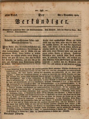 Der Verkündiger oder Zeitschrift für die Fortschritte und neuesten Beobachtungen, Entdeckungen und Erfindungen in den Künsten und Wissenschaften und für gegenseitige Unterhaltung Freitag 7. Dezember 1810