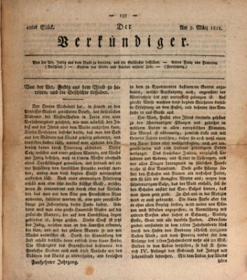 Der Verkündiger oder Zeitschrift für die Fortschritte und neuesten Beobachtungen, Entdeckungen und Erfindungen in den Künsten und Wissenschaften und für gegenseitige Unterhaltung Samstag 9. März 1811