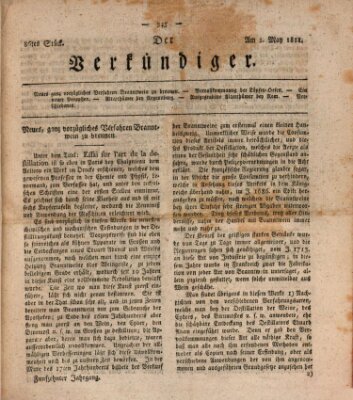 Der Verkündiger oder Zeitschrift für die Fortschritte und neuesten Beobachtungen, Entdeckungen und Erfindungen in den Künsten und Wissenschaften und für gegenseitige Unterhaltung Donnerstag 2. Mai 1811