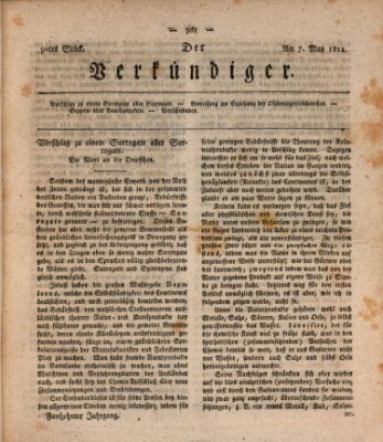 Der Verkündiger oder Zeitschrift für die Fortschritte und neuesten Beobachtungen, Entdeckungen und Erfindungen in den Künsten und Wissenschaften und für gegenseitige Unterhaltung Dienstag 7. Mai 1811