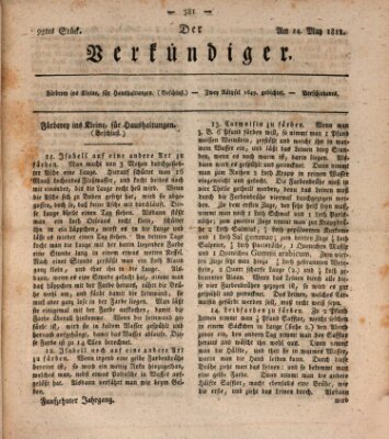 Der Verkündiger oder Zeitschrift für die Fortschritte und neuesten Beobachtungen, Entdeckungen und Erfindungen in den Künsten und Wissenschaften und für gegenseitige Unterhaltung Dienstag 14. Mai 1811