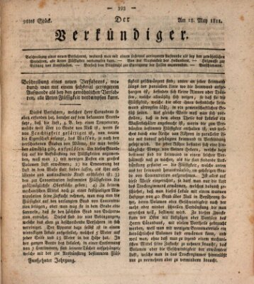 Der Verkündiger oder Zeitschrift für die Fortschritte und neuesten Beobachtungen, Entdeckungen und Erfindungen in den Künsten und Wissenschaften und für gegenseitige Unterhaltung Samstag 18. Mai 1811