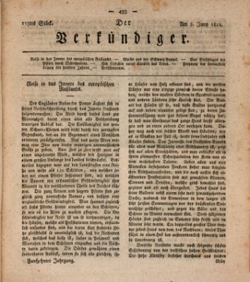 Der Verkündiger oder Zeitschrift für die Fortschritte und neuesten Beobachtungen, Entdeckungen und Erfindungen in den Künsten und Wissenschaften und für gegenseitige Unterhaltung Samstag 8. Juni 1811