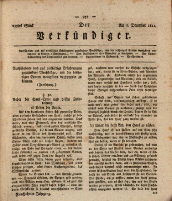 Der Verkündiger oder Zeitschrift für die Fortschritte und neuesten Beobachtungen, Entdeckungen und Erfindungen in den Künsten und Wissenschaften und für gegenseitige Unterhaltung Sonntag 1. Dezember 1811