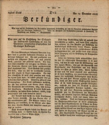 Der Verkündiger oder Zeitschrift für die Fortschritte und neuesten Beobachtungen, Entdeckungen und Erfindungen in den Künsten und Wissenschaften und für gegenseitige Unterhaltung Samstag 14. Dezember 1811