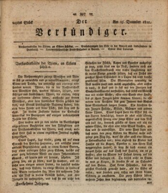 Der Verkündiger oder Zeitschrift für die Fortschritte und neuesten Beobachtungen, Entdeckungen und Erfindungen in den Künsten und Wissenschaften und für gegenseitige Unterhaltung Sonntag 15. Dezember 1811