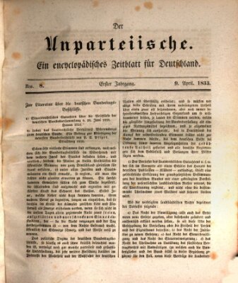 Der Unparteiische Dienstag 9. April 1833