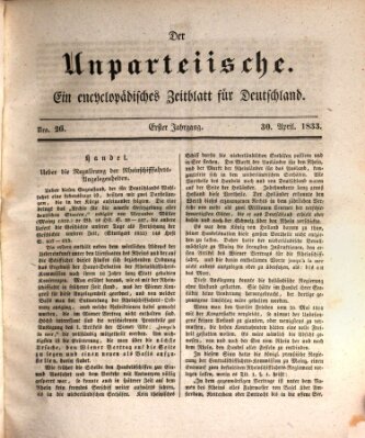 Der Unparteiische Dienstag 30. April 1833