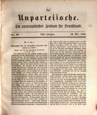 Der Unparteiische Donnerstag 16. Mai 1833