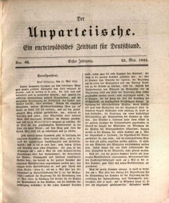 Der Unparteiische Donnerstag 23. Mai 1833