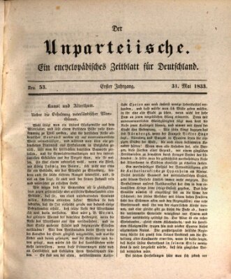 Der Unparteiische Freitag 31. Mai 1833