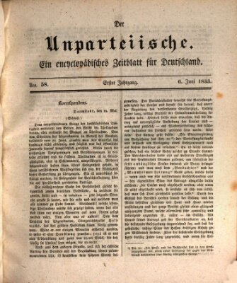 Der Unparteiische Donnerstag 6. Juni 1833