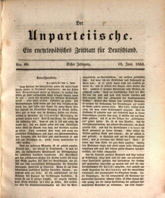 Der Unparteiische Dienstag 18. Juni 1833