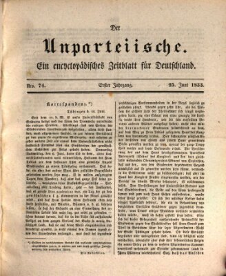 Der Unparteiische Dienstag 25. Juni 1833