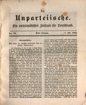 Der Unparteiische Montag 1. Juli 1833