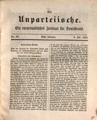 Der Unparteiische Freitag 5. Juli 1833