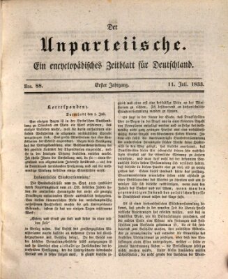 Der Unparteiische Donnerstag 11. Juli 1833