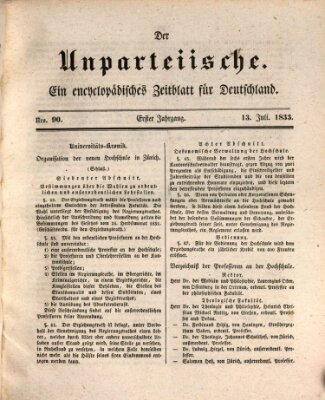 Der Unparteiische Samstag 13. Juli 1833