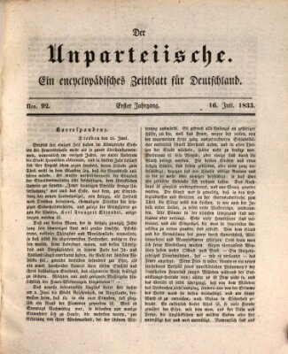 Der Unparteiische Dienstag 16. Juli 1833