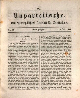 Der Unparteiische Donnerstag 18. Juli 1833