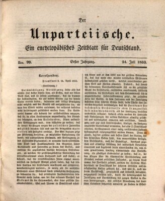 Der Unparteiische Mittwoch 24. Juli 1833