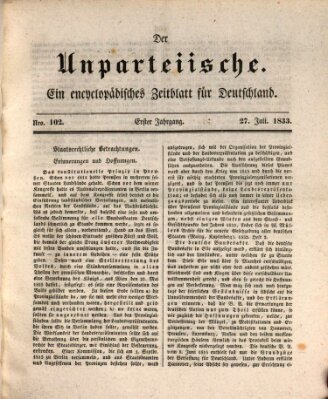 Der Unparteiische Samstag 27. Juli 1833