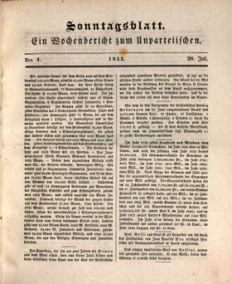 Der Unparteiische Sonntag 28. Juli 1833