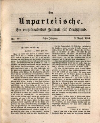 Der Unparteiische Freitag 2. August 1833