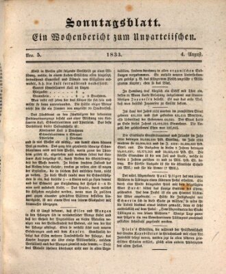 Der Unparteiische Sonntag 4. August 1833