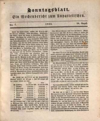 Der Unparteiische Sonntag 18. August 1833