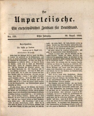 Der Unparteiische Montag 19. August 1833