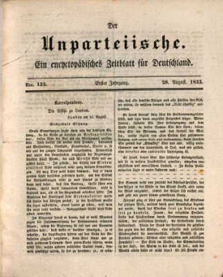 Der Unparteiische Dienstag 20. August 1833