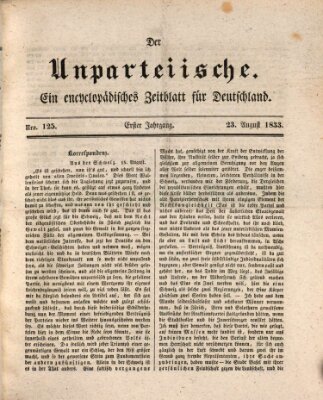 Der Unparteiische Freitag 23. August 1833