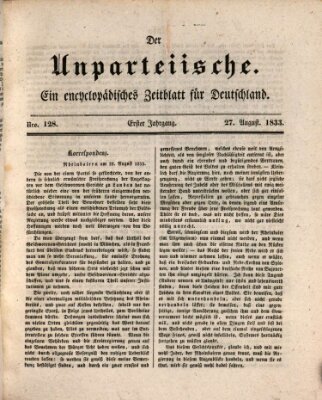 Der Unparteiische Dienstag 27. August 1833