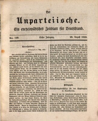 Der Unparteiische Mittwoch 28. August 1833