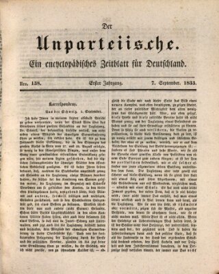 Der Unparteiische Samstag 7. September 1833