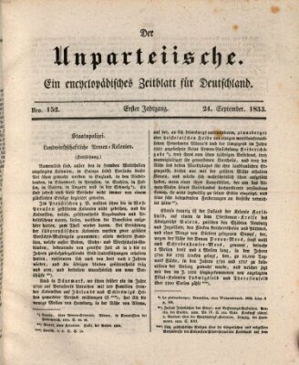 Der Unparteiische Dienstag 24. September 1833